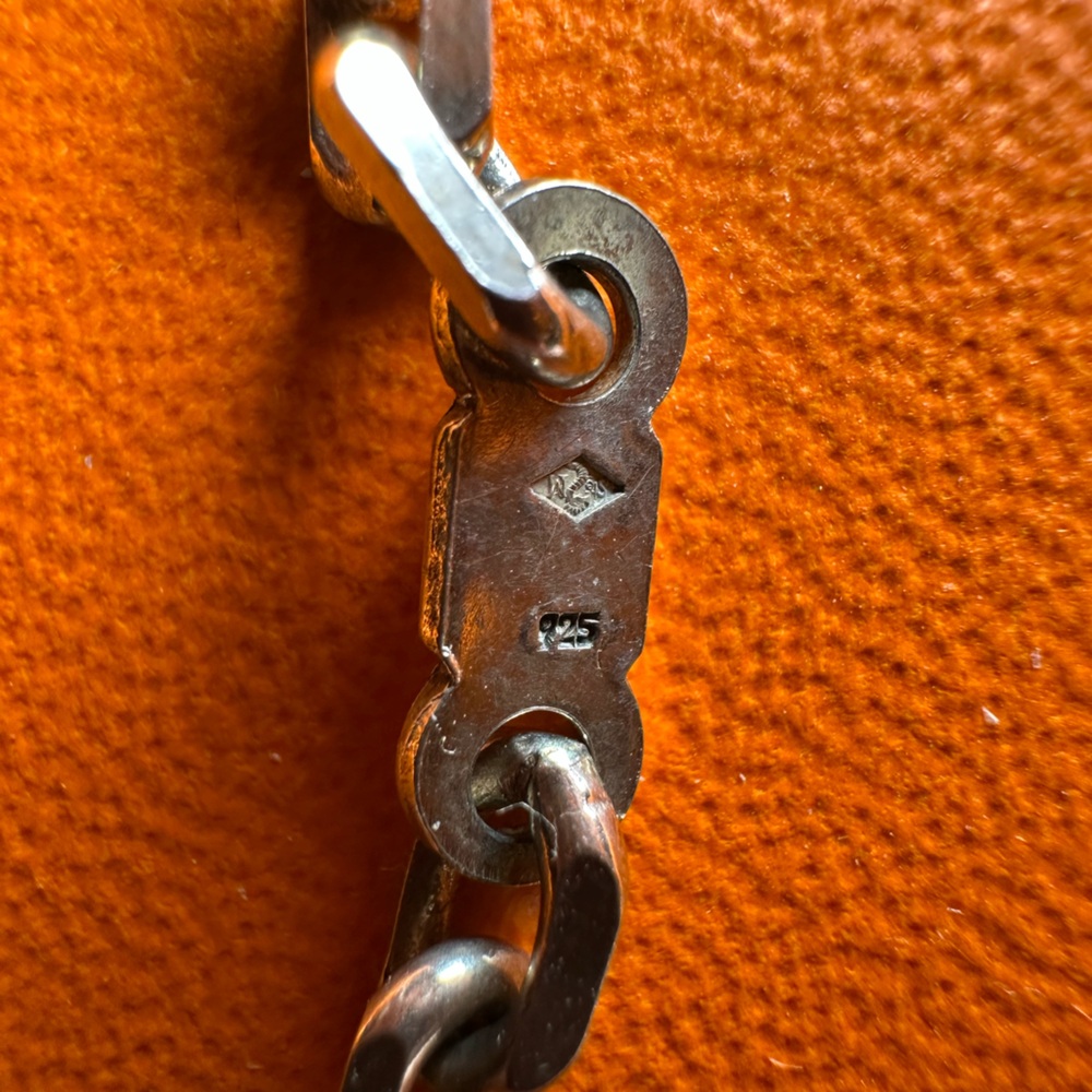 Hermes Apple charm .925 silver/sterling silver chain great for your Birkin Kelly - Picture 9 of 13